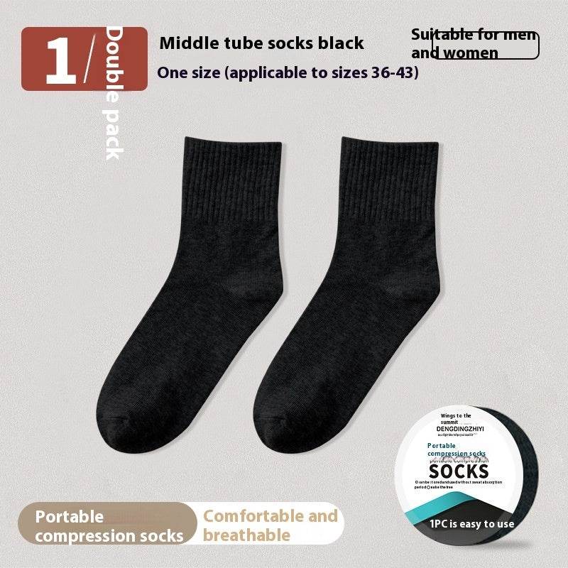 Buycenter Disposable Compression Socks - Mid-Calf, Sweat-Absorbing & Deodorant - Buy Center US