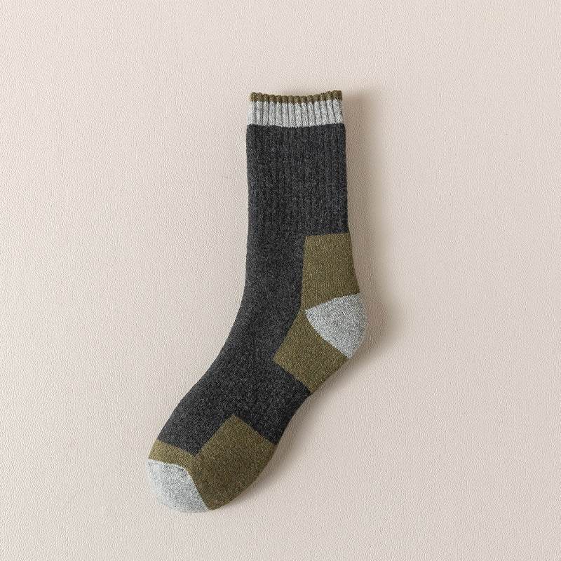 Buycenter Men's Wool Socks - Fleece Lined, Padded Warmth (5 Pairs) - Buy Center US