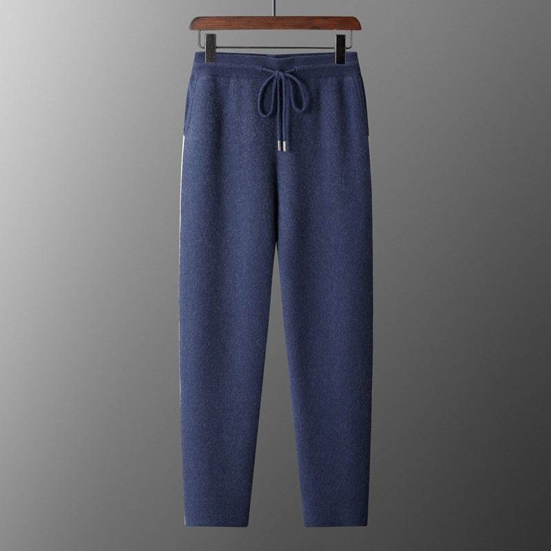 Buycenter Cashmere Men's Loose Knitted Pants - Thickened Casual Trousers - Buy Center US
