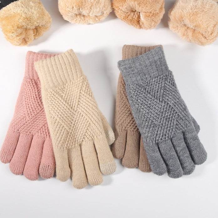 Double Layer Thermal Touch Screen Gloves - Windproof & Fleece-Lined Winter Wear - Buy Center US