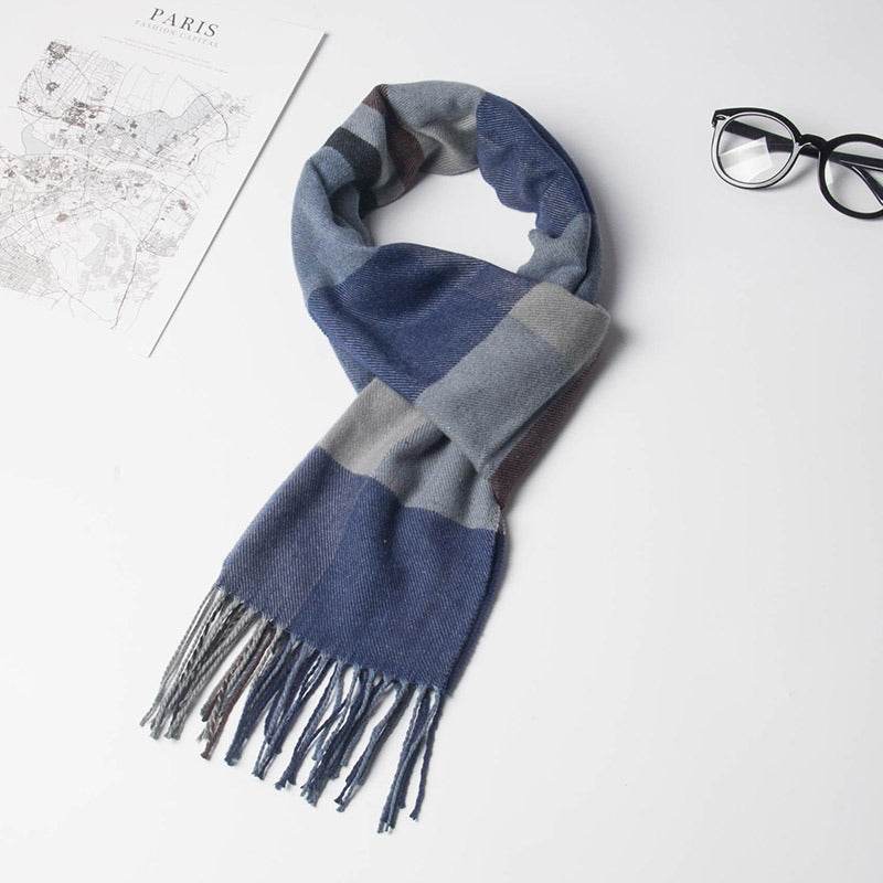 Buycenter Stylish Men's Plaid Scarf - Warm, Soft, Windproof for All Seasons - Buy Center US