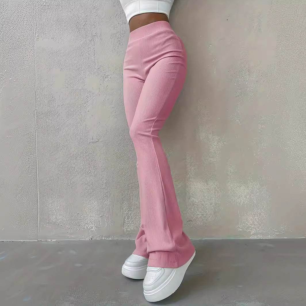 High Waist Casual Slim Fit Leggings - Stylish Bootcut Trousers for Women - Buy Center US