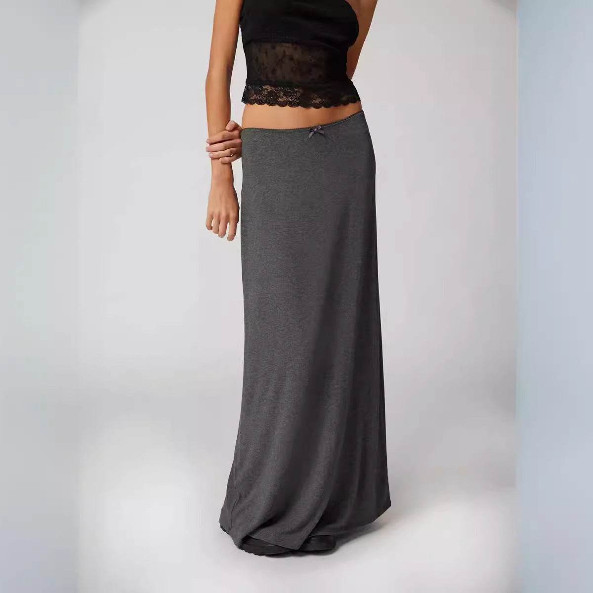 Commuter Half Length Lace Dress - Elegant Solid Color Options - Buy Center US
