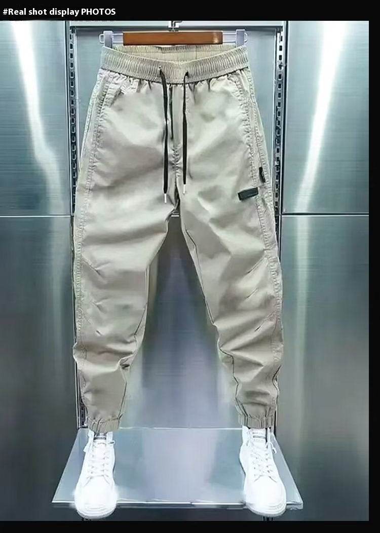 Trendy Slim Fit Casual Pants for Men - Solid Color, Lightweight Style - Buy Center US
