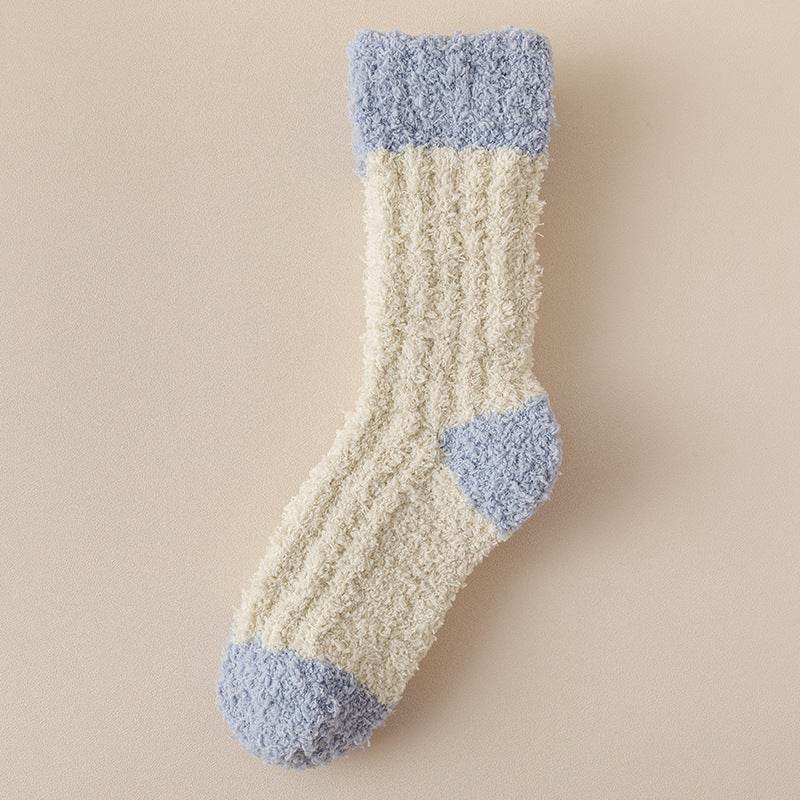 Women's Thickened Thermal Coral Fleece Socks - Cozy Middle Tube Designs - Buy Center US
