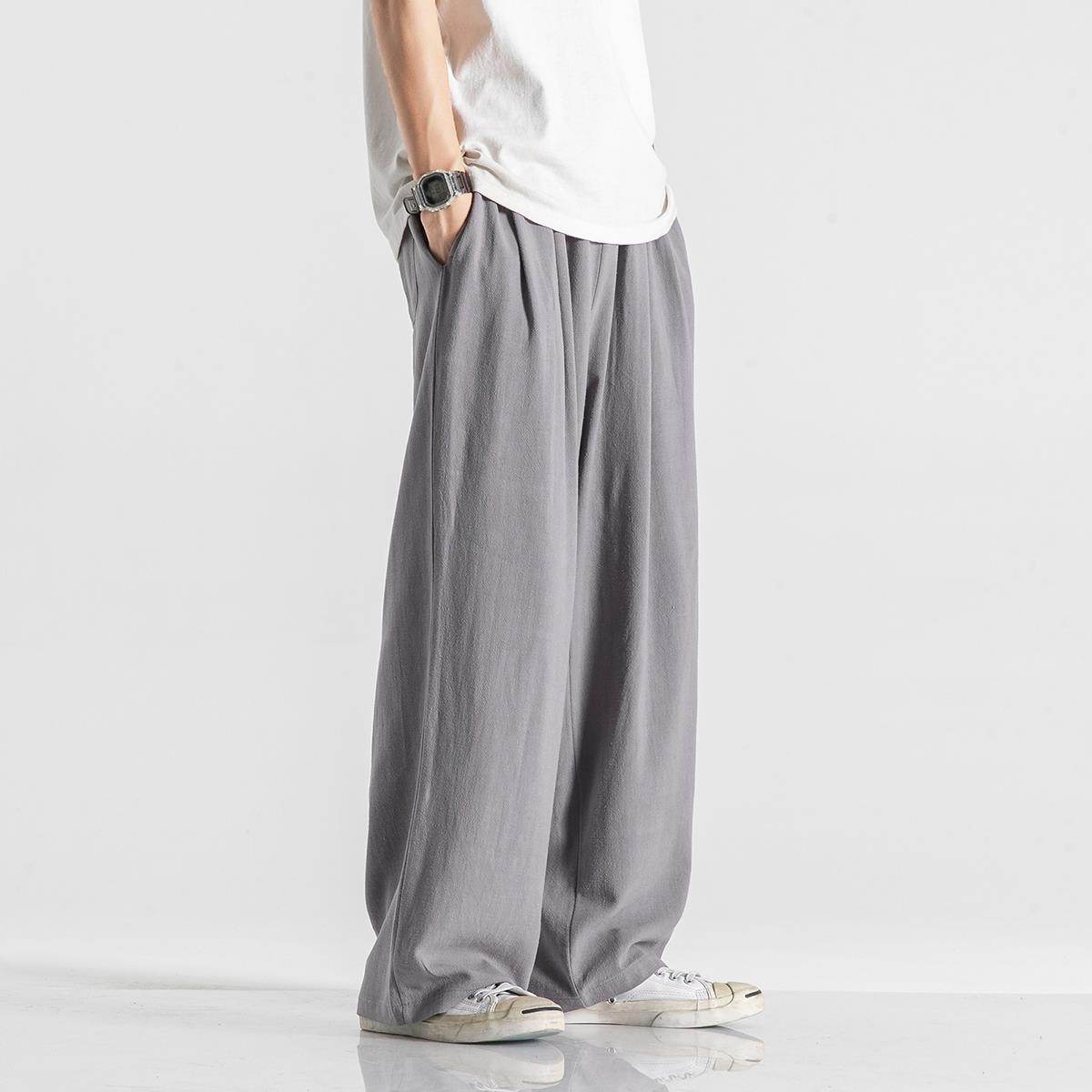 Buycenter Plus Size Lightweight Linen Summer Pants - Wide Leg & Casual - Buy Center US