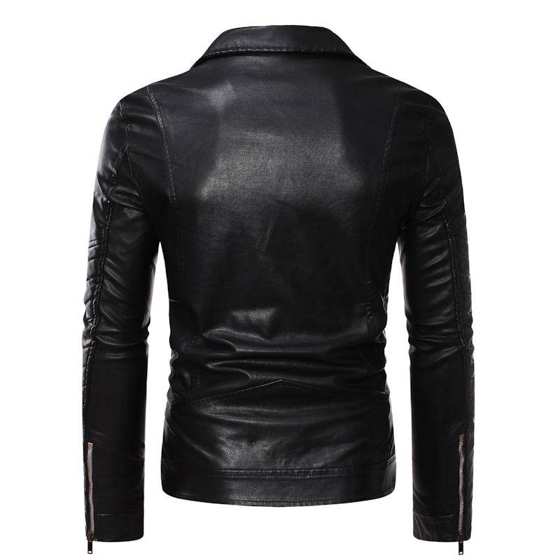 Buycenter Plus Size Motorcycle Leather Jacket - Stylish Cowhide Coat - Buy Center US