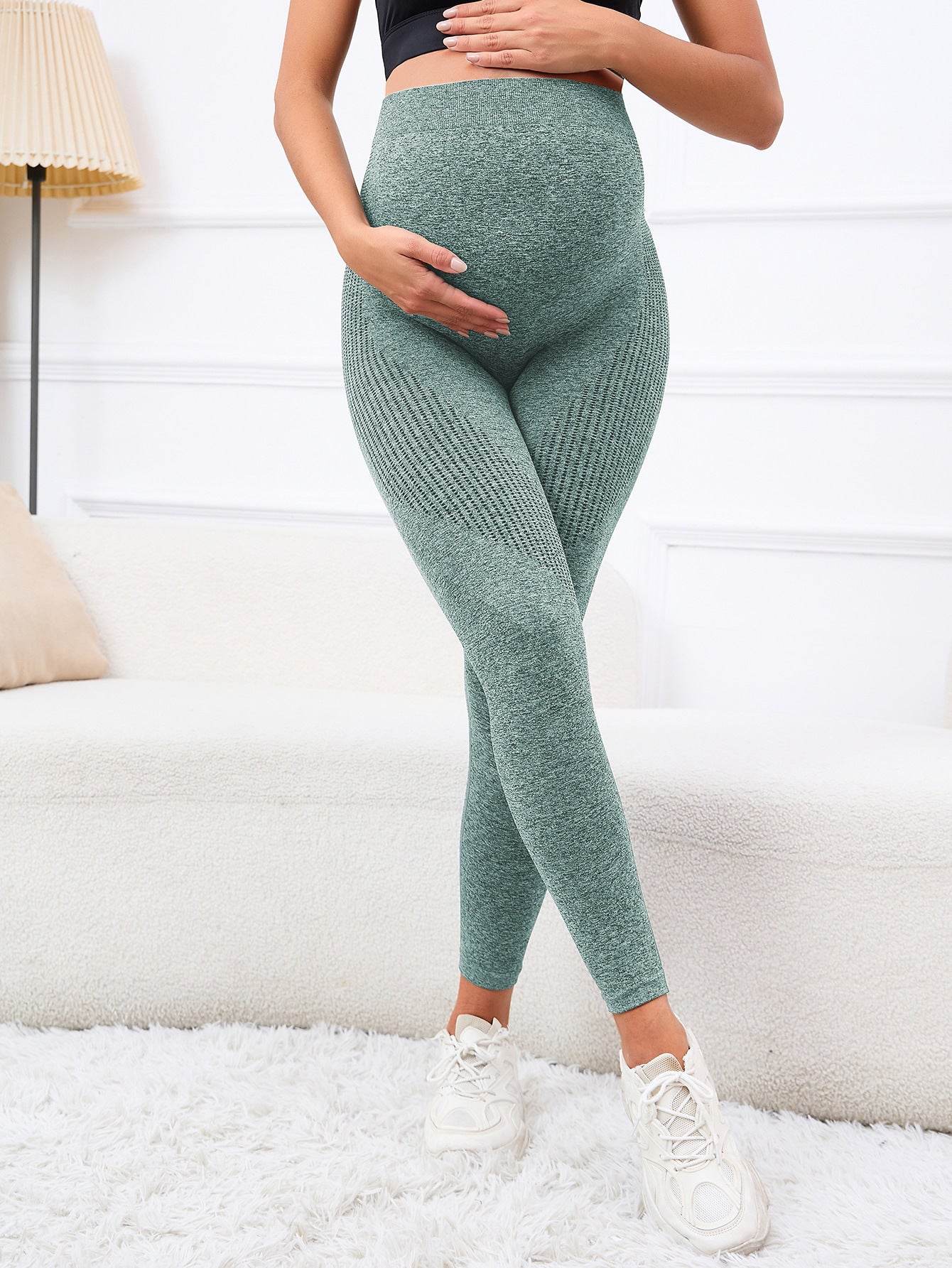 High Waist Pregnancy Yoga Pants - 3D Belly Support in Soft Fabrics - Buy Center US