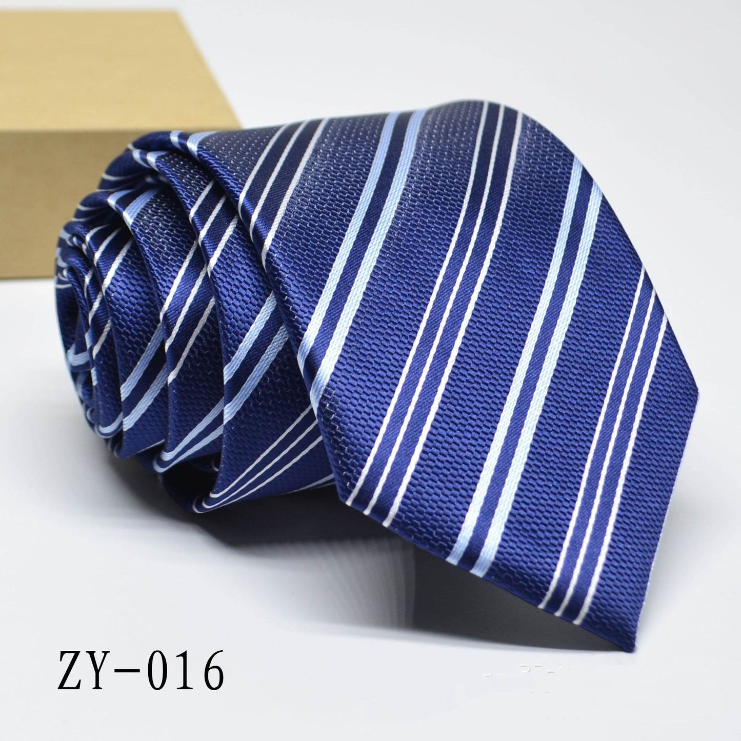 Buycenter Men's 1200D Striped Tie - Elegant Jacquard Style, Various Colors - Buy Center US