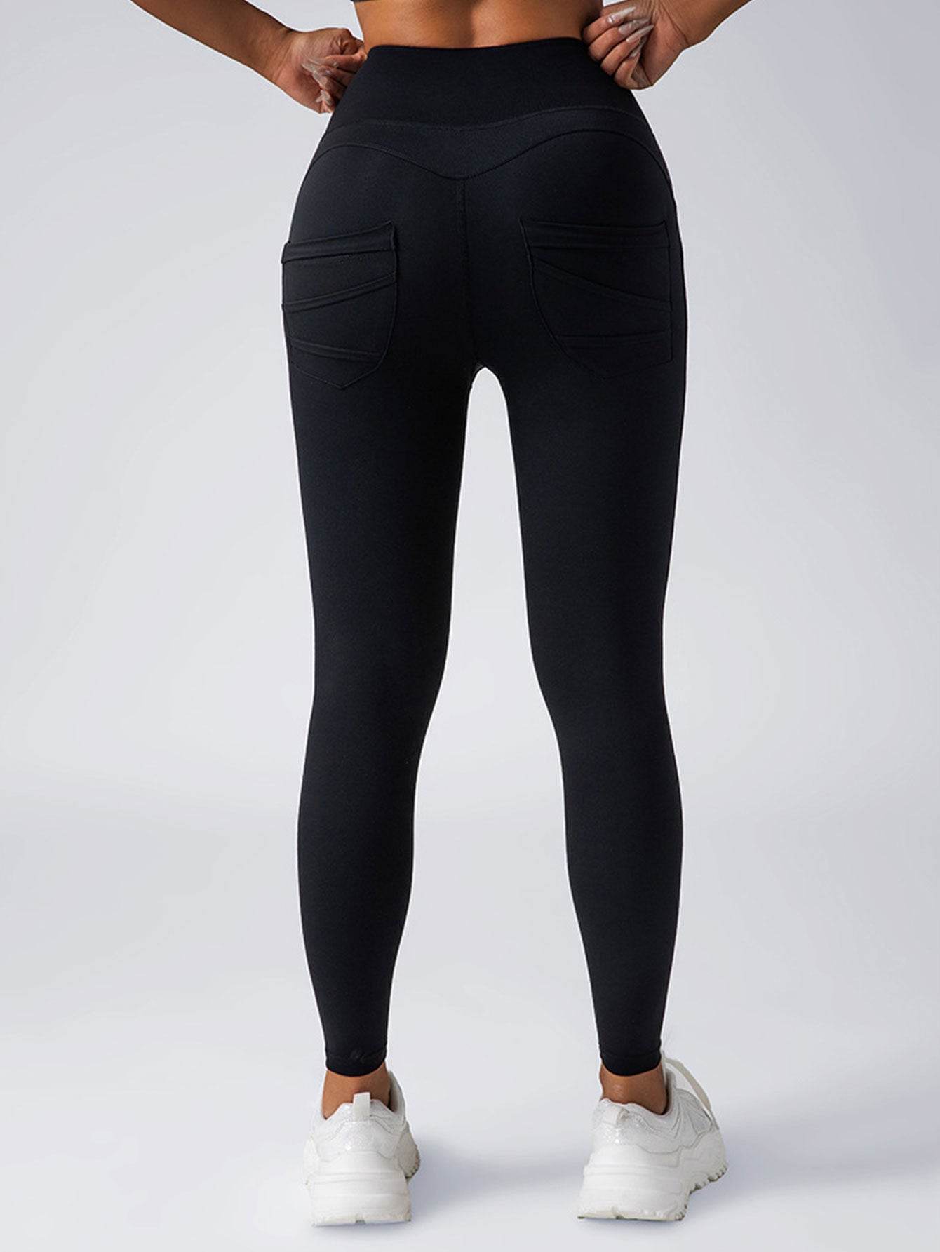 High Waisted Leggings with Pockets - Women's Tummy Control Yoga Pants - Buy Center US