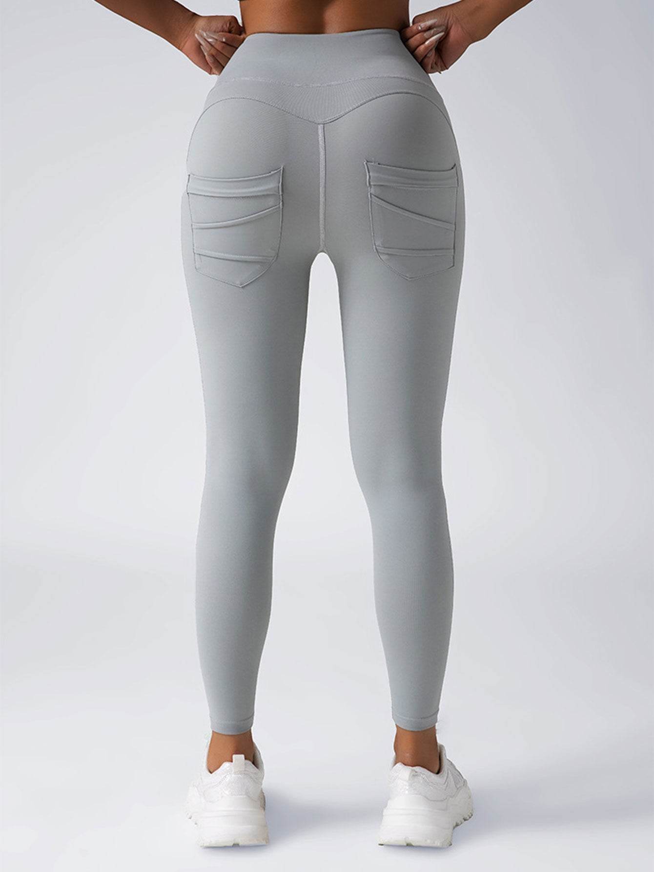 High Waisted Leggings with Pockets - Women's Tummy Control Yoga Pants - Buy Center US