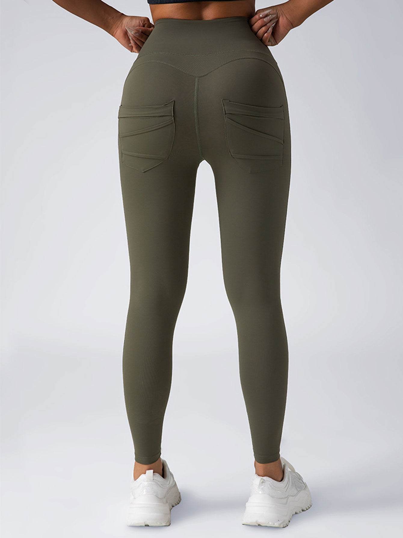 High Waisted Leggings with Pockets - Women's Tummy Control Yoga Pants - Buy Center US