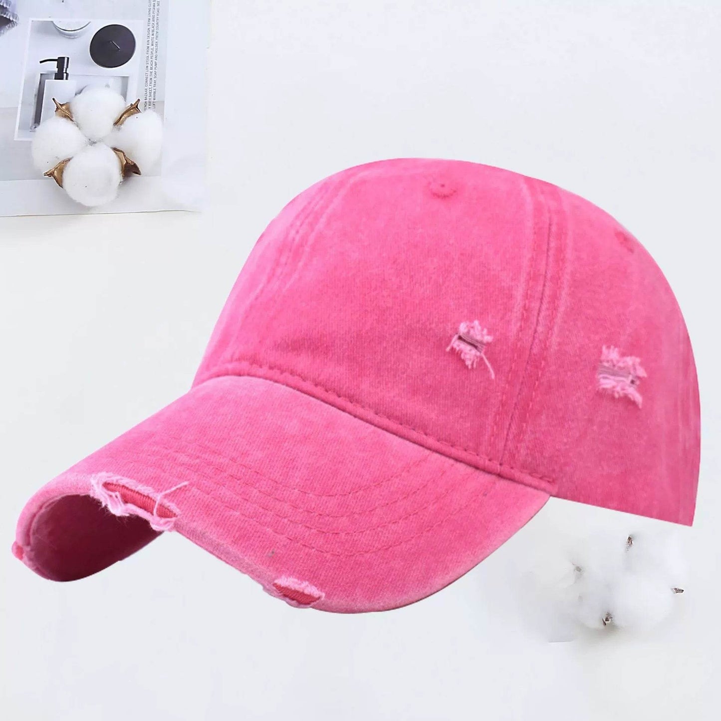 Adjustable Washed Baseball Cap - Embroidered & Printed for All Seasons - Buy Center US