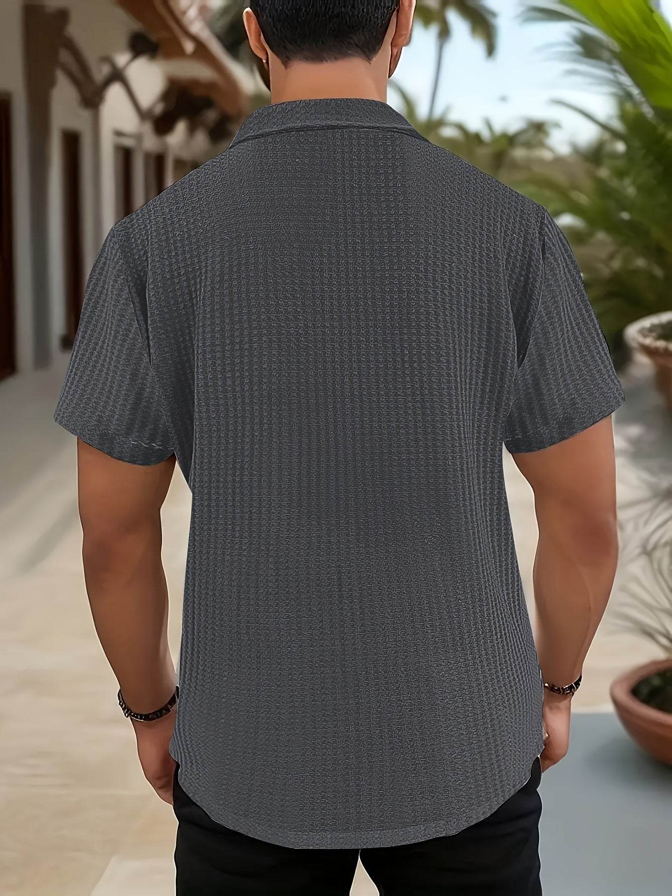 Men's Stretch Fit Casual Shirt - Lightweight, Breathable, Short Sleeve - Buy Center US