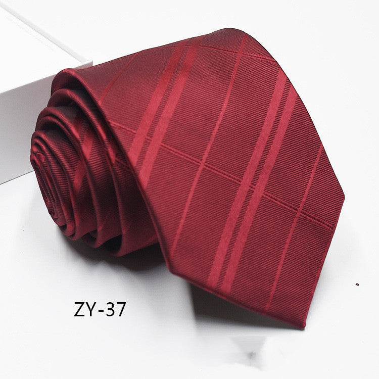 Buycenter Men's 1200D Striped Tie - Elegant Jacquard Style, Various Colors - Buy Center US