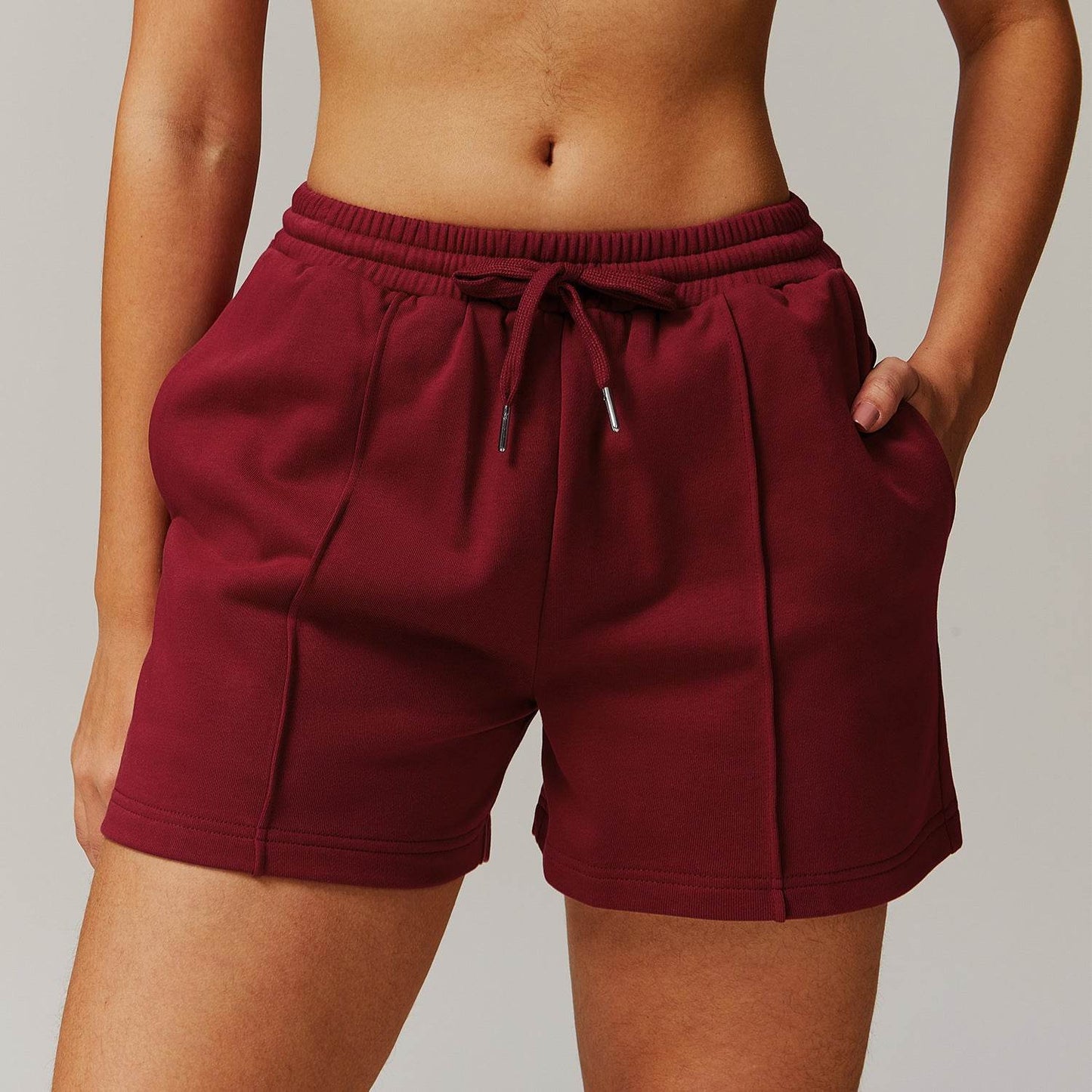 High Waist Loose Track Sweatpants - Casual Running Shorts with Pockets - Buy Center US