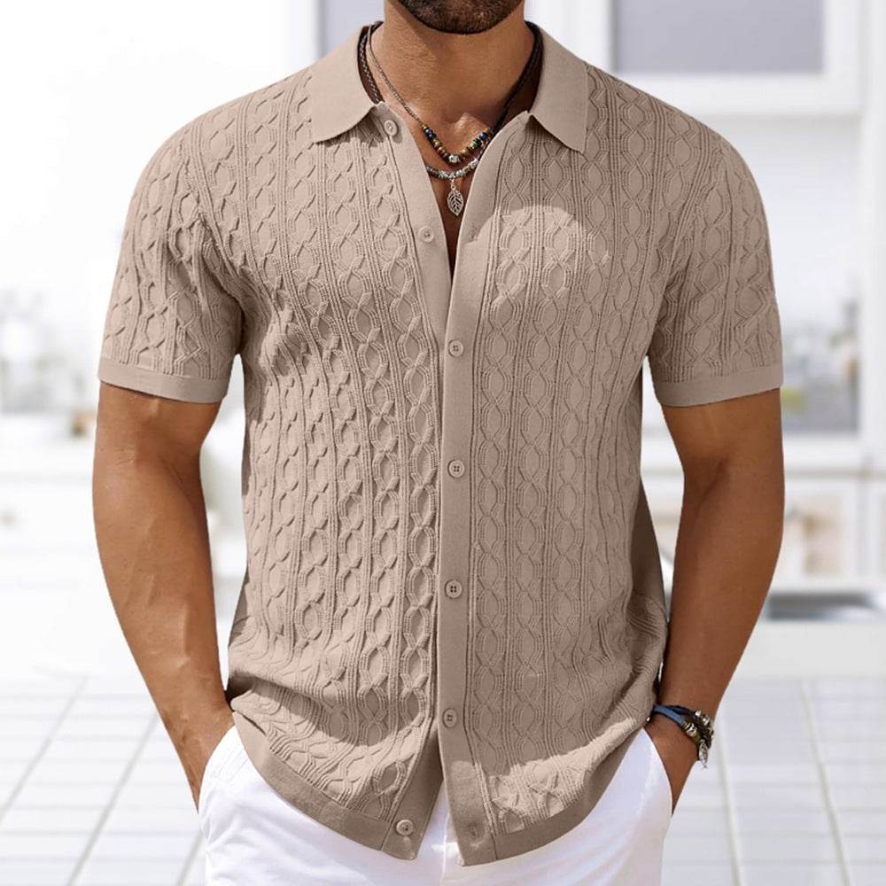 Men's Short-Sleeved Summer Shirt - European & American Style, Multiple Colors - Buy Center US