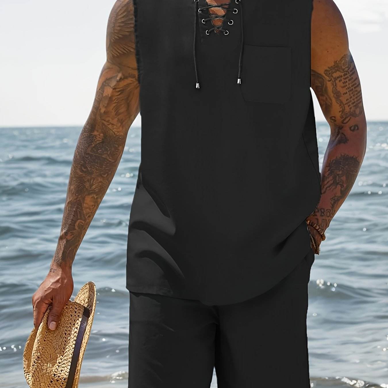 Men's Casual Sleeveless Tank Top & Shorts Set - Breathable Summer Activewear - Buy Center US