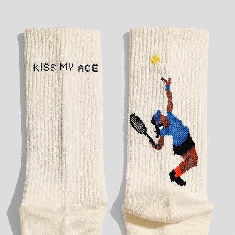 Buycenter Athletic Socks - Serve Pattern Mid-Calf for Men & Women - Buy Center US