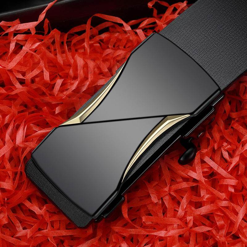 Buycenter Men's Genuine Leather Automatic Buckle Belt - Stylish & Durable - Buy Center US