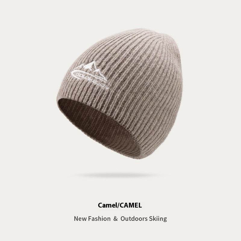 Men's Thick Wool Knitted Hat - Windproof & Warm for Autumn/Winter - Buy Center US