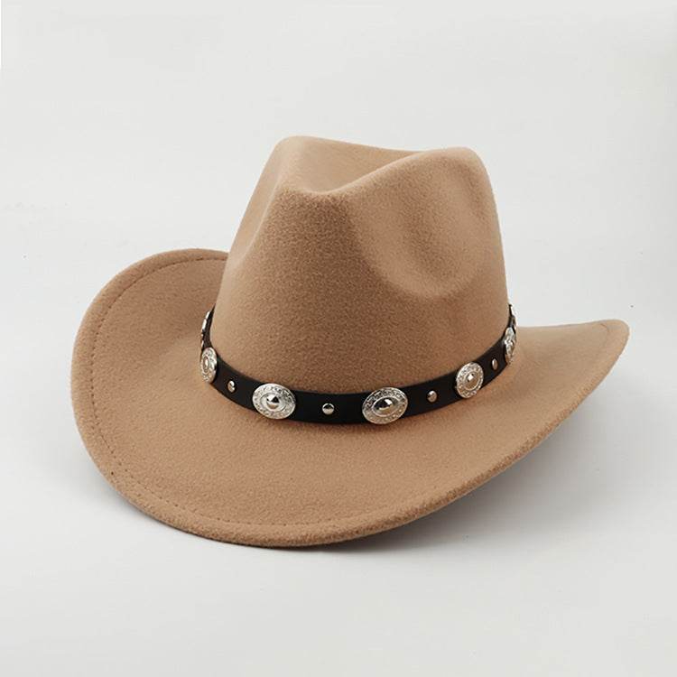 Woolen Cowboy Hat for Men & Women - Adjustable Ethnic Style Summer Accessory - Buy Center US