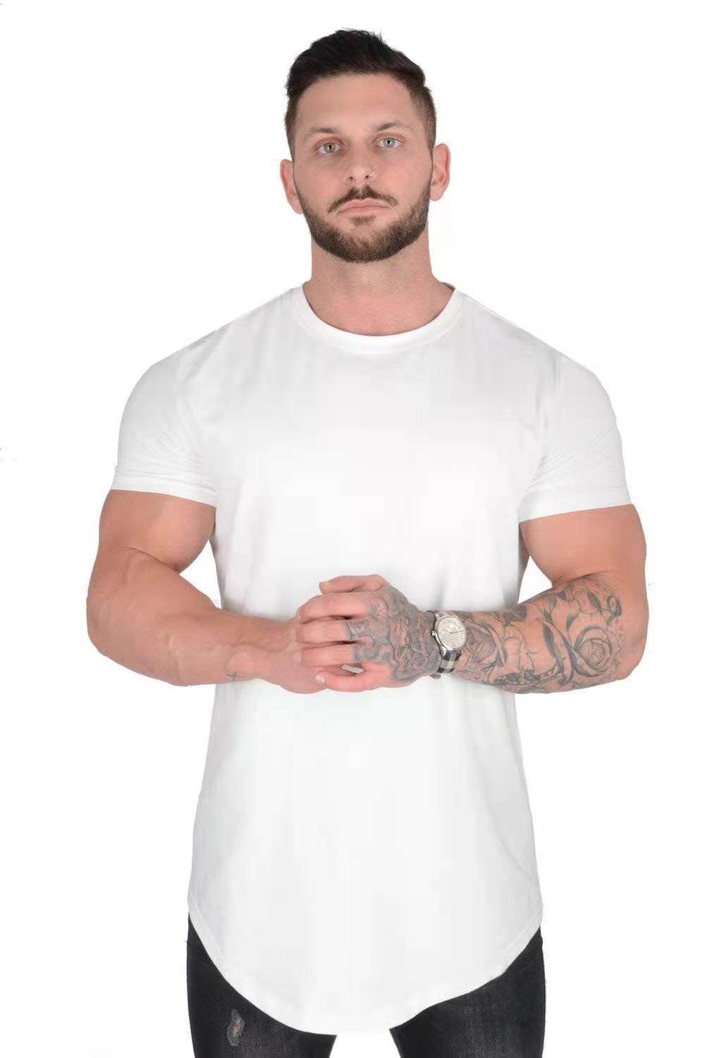 Men's Casual Sports T-Shirt - Short Sleeve Cotton Fitness Tee - Buy Center US