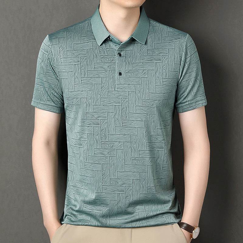 Buycenter Men's Ice Silk Casual Short Sleeve - Stylish & Versatile Fashion - Buy Center US