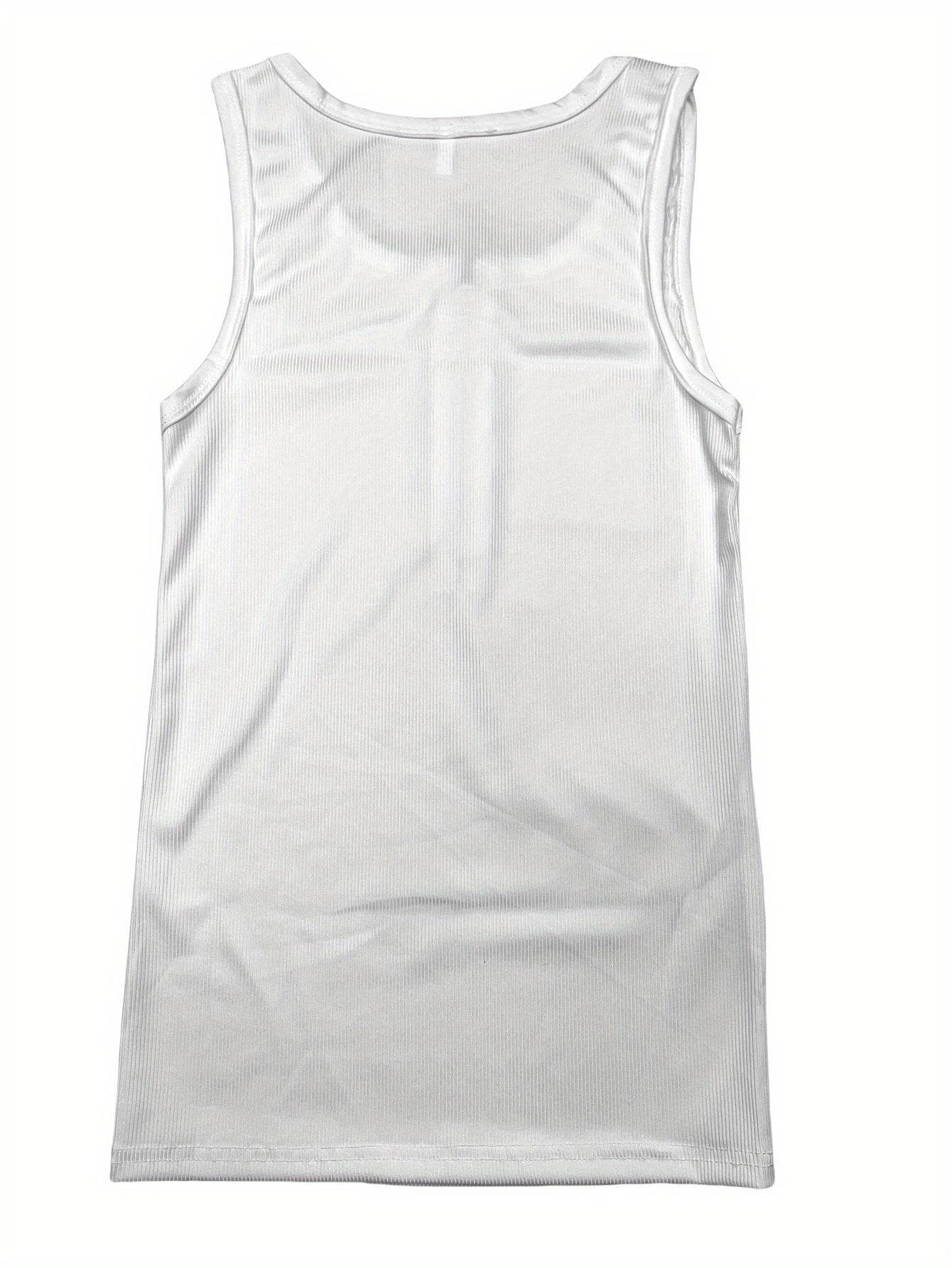 Men's Ribbed Zip-Up Tank Top - Breathable Activewear for Gym & Running - Buy Center US