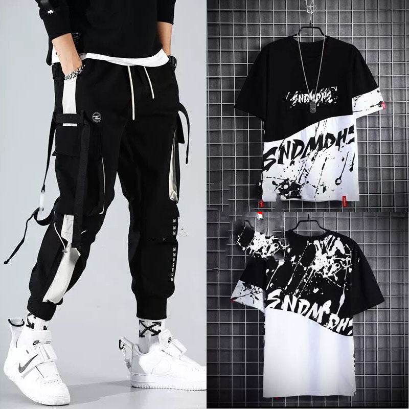 Buycenter Loose Hip-Hop Overalls for Men - Summer Fashion with Hood - Buy Center US