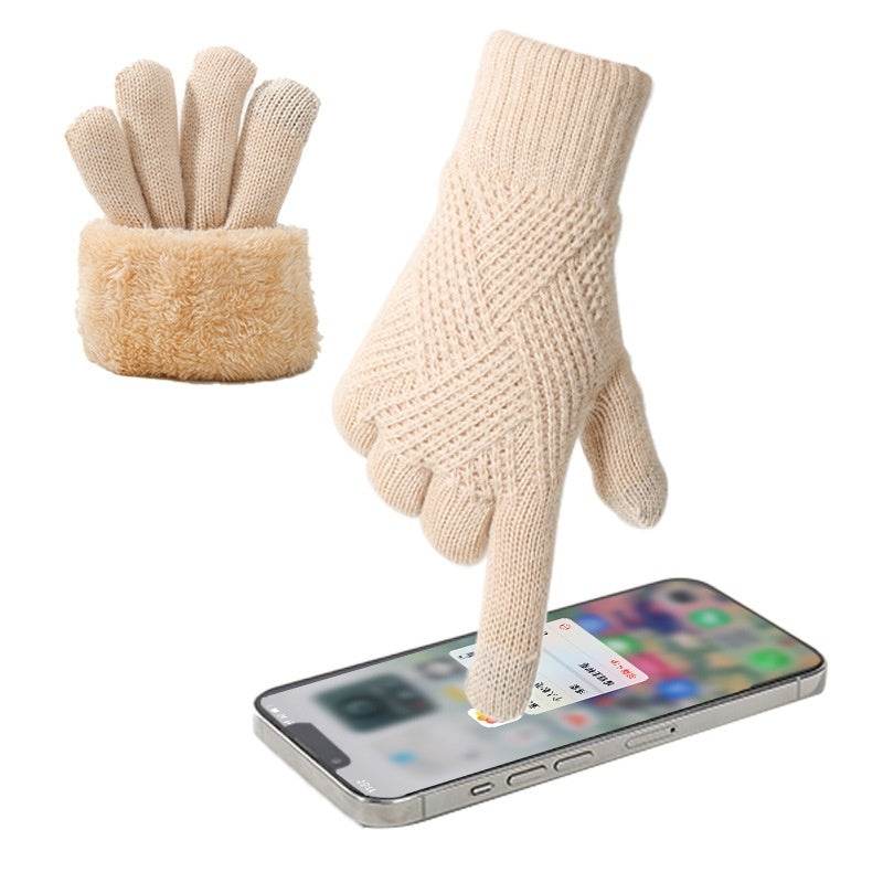 Double Layer Thermal Touch Screen Gloves - Windproof & Fleece-Lined Winter Wear - Buy Center US