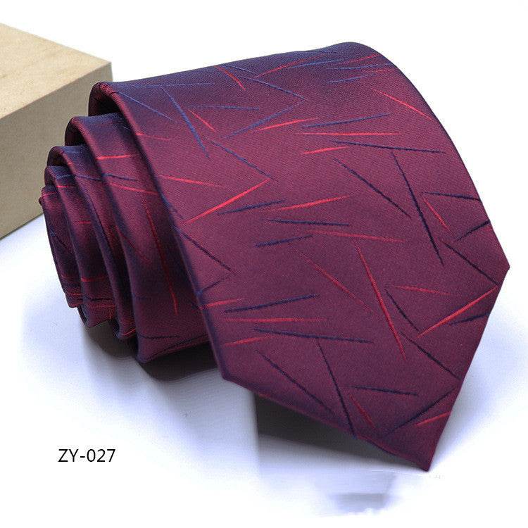 Buycenter Men's 1200D Striped Tie - Elegant Jacquard Style, Various Colors - Buy Center US
