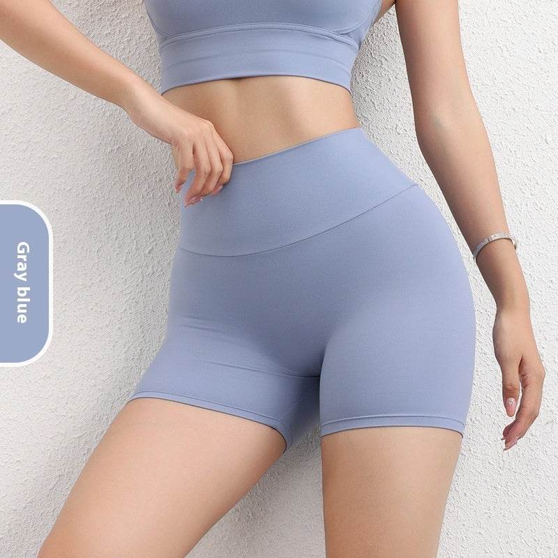 Women's High Waist Sport Shorts - Solid Color, Moisture-Wicking Design - Buy Center US