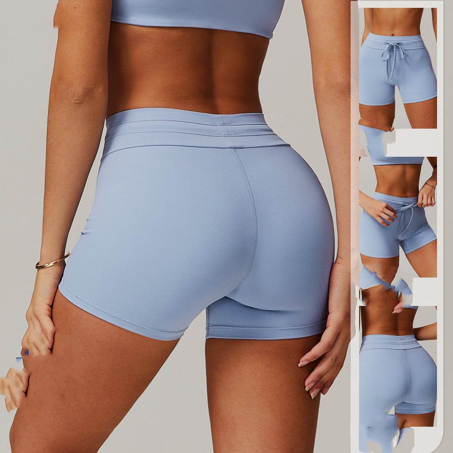 High Waist Hip Lifting Yoga Shorts - Moisture Absorbing Fitness Pants - Buy Center US