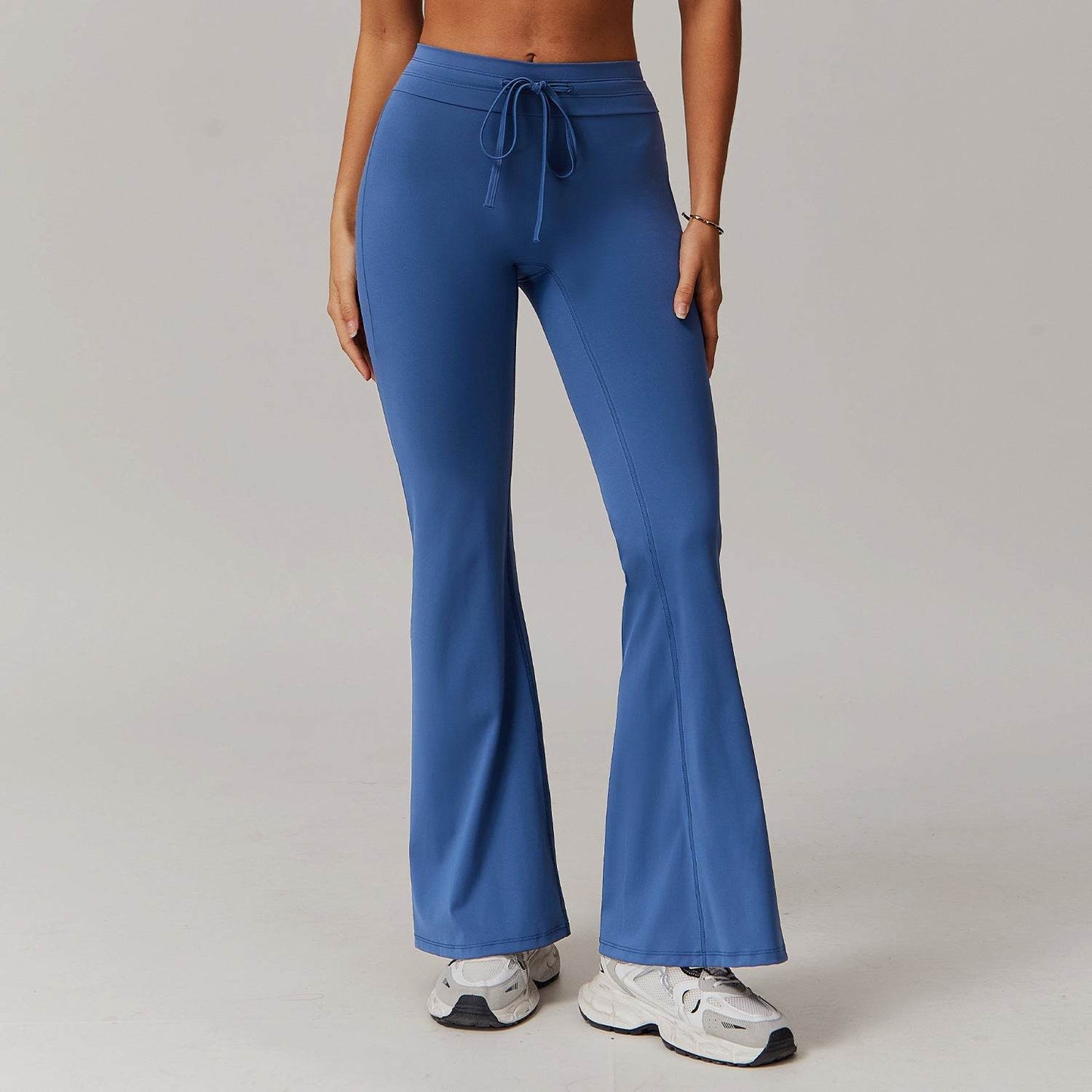 High Waist Yoga Bell-Bottom Pants - Moisture-Wicking for Active Women - Buy Center US