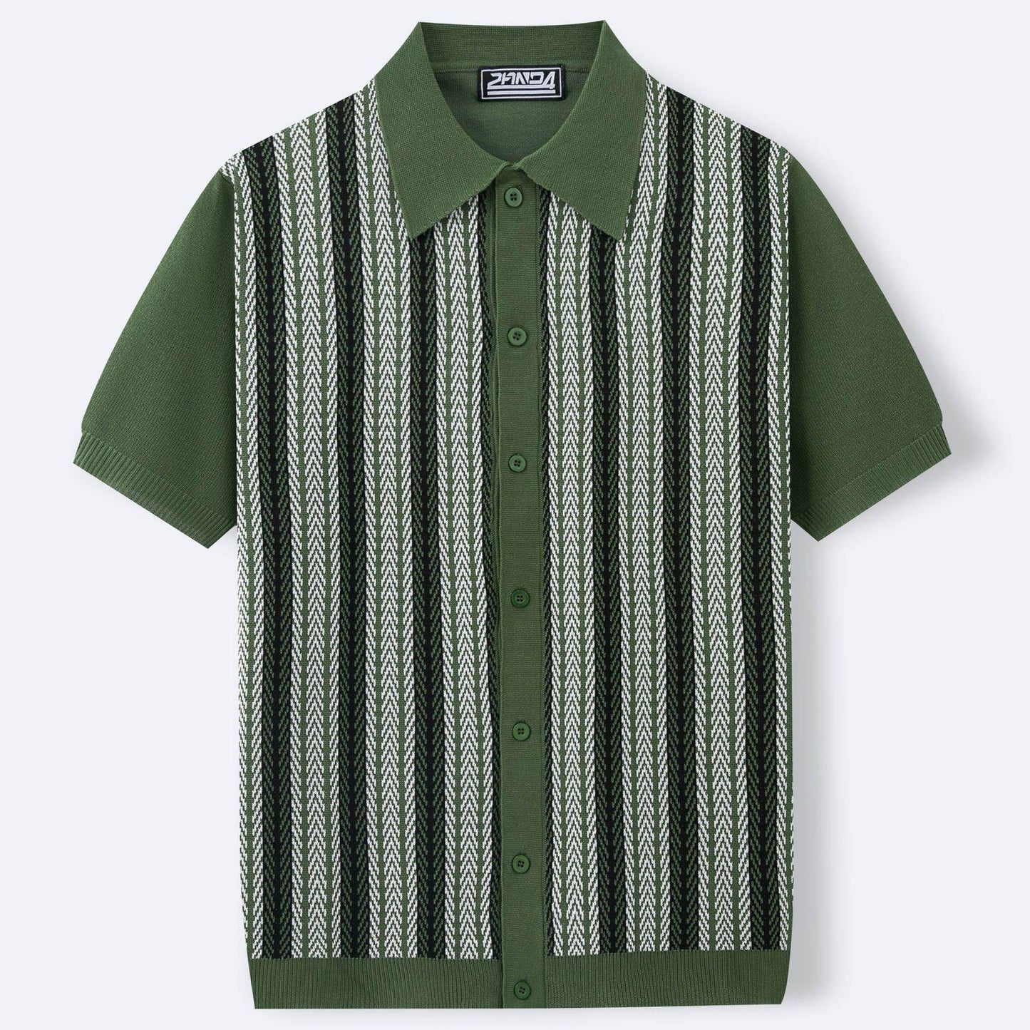 Men's Casual Striped Jacquard Sweater - Stylish Tencel for Summer - Buy Center US