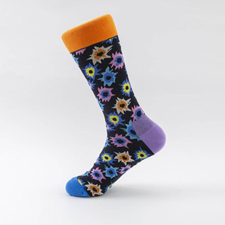 Buycenter Trendy Colorful Socks - Hand-Stitched Cotton, European Size 40-46 - Buy Center US