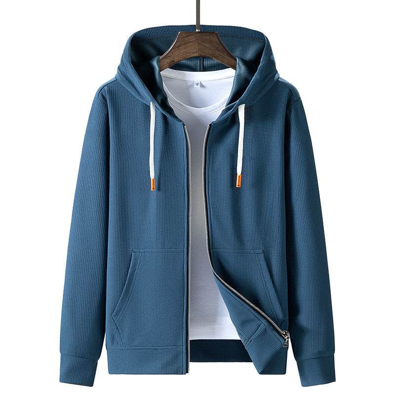 Buycenter Men's Hooded Casual Sports Sweater Suit - Trendy Waffle Design - Buy Center US
