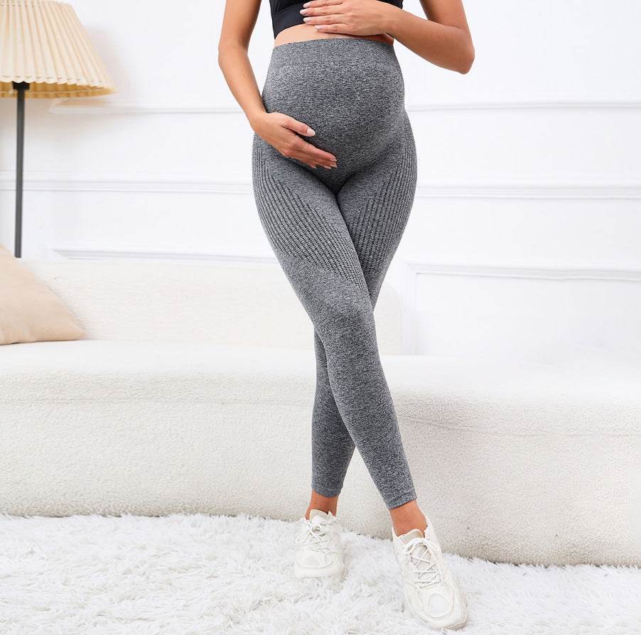 High Waist Pregnancy Yoga Pants - 3D Belly Support in Soft Fabrics - Buy Center US