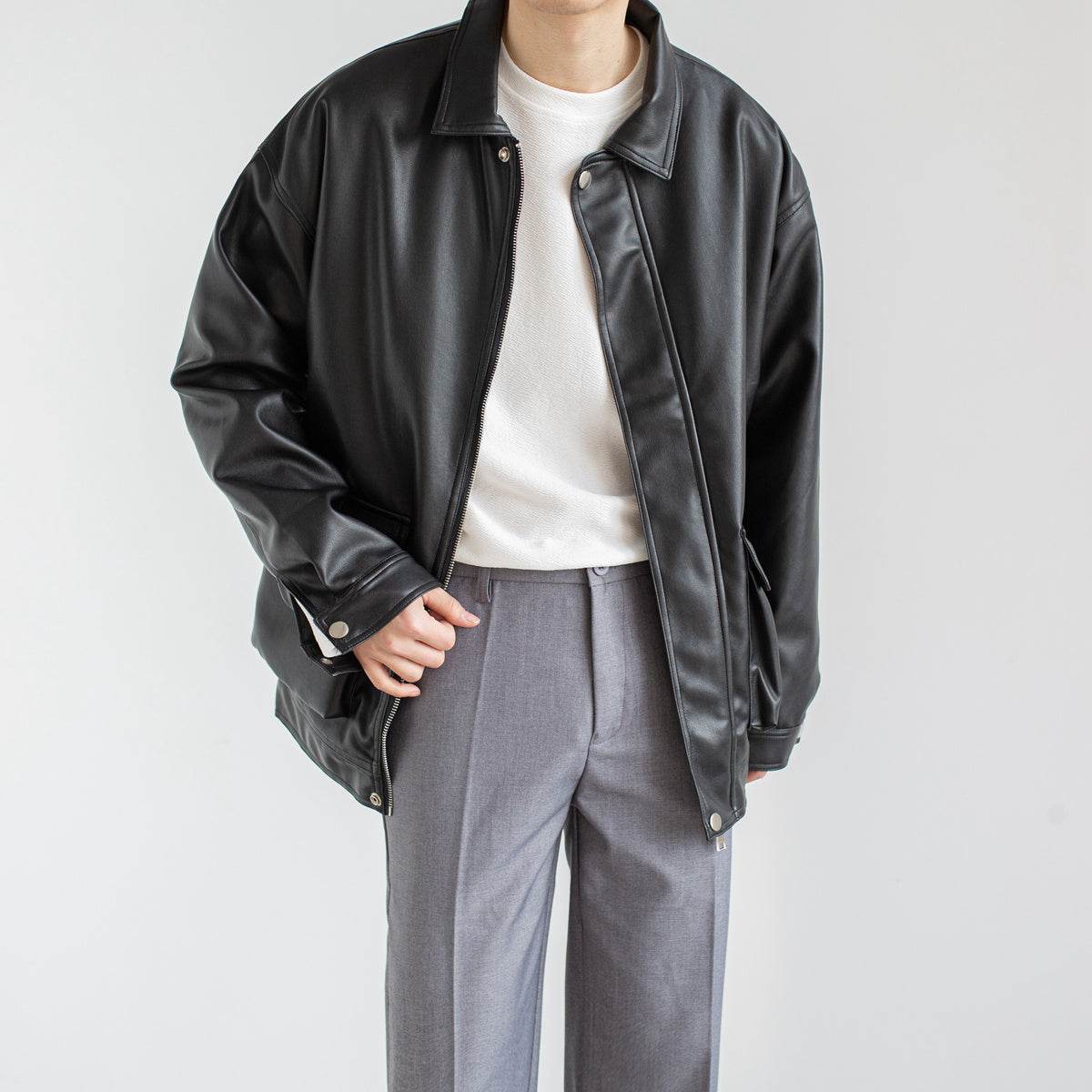 Buycenter Black Chic Leather Jacket for Men - Trendy & Stylish Look - Buy Center US