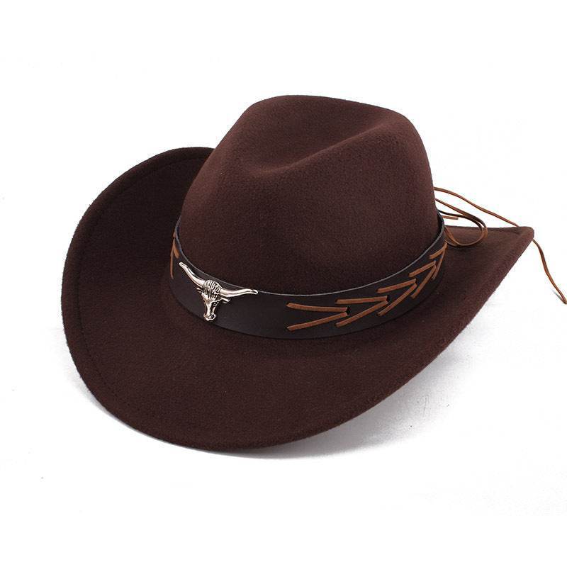 Woolen Cowboy Hat for Men & Women - Adjustable Ethnic Style Summer Accessory - Buy Center US