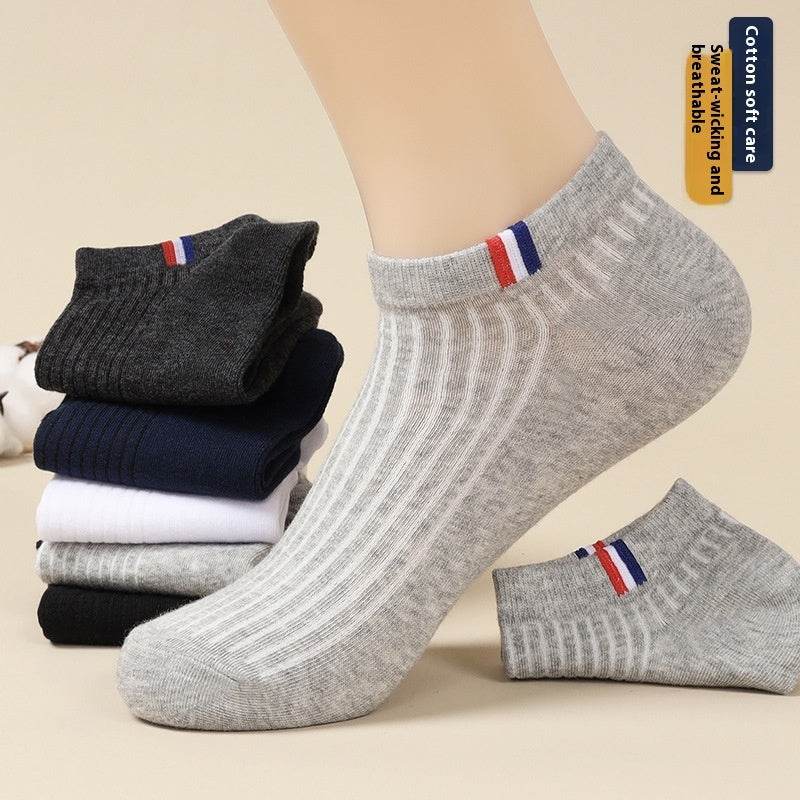 Buycenter Men's Casual Cotton Socks - Solid Color 5-Pair Set - Buy Center US