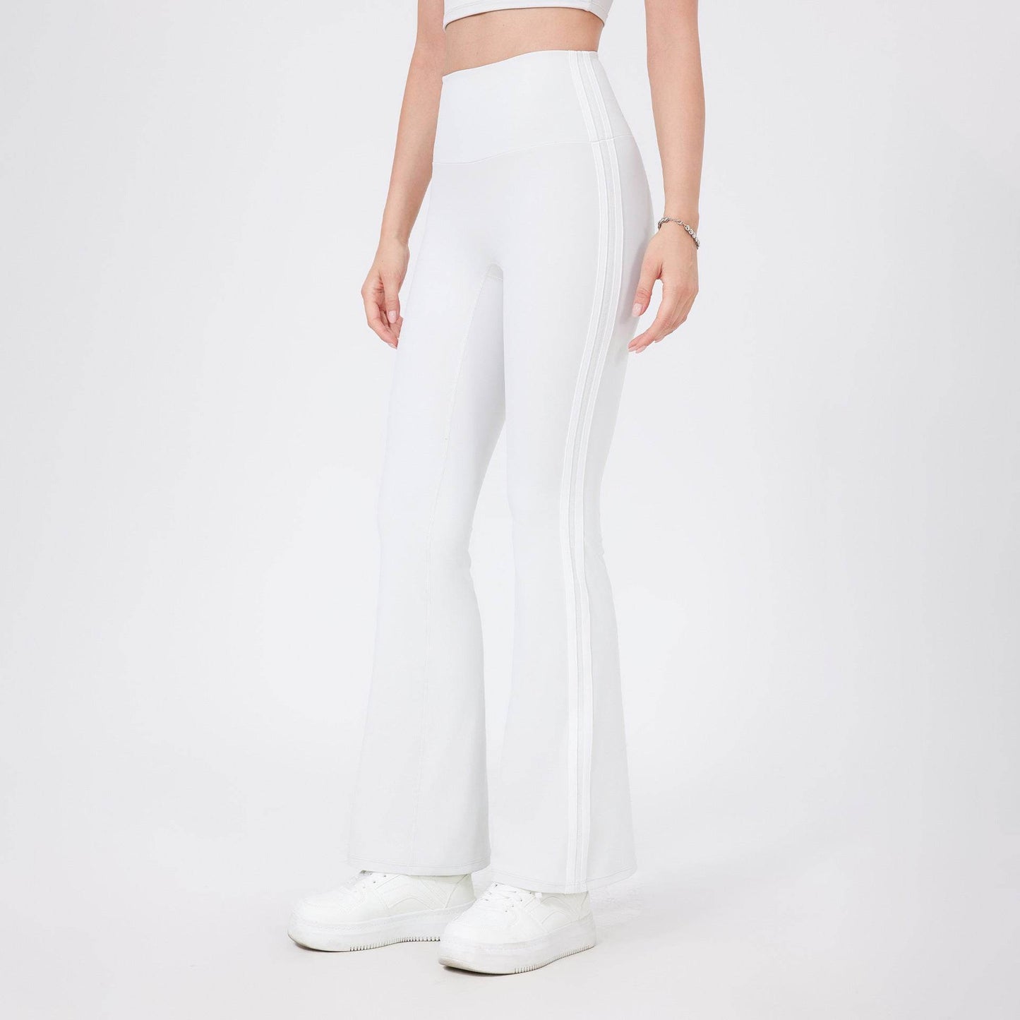 High Waist Yoga Pants - Breathable Running Sports Trousers in Soft Colors - Buy Center US
