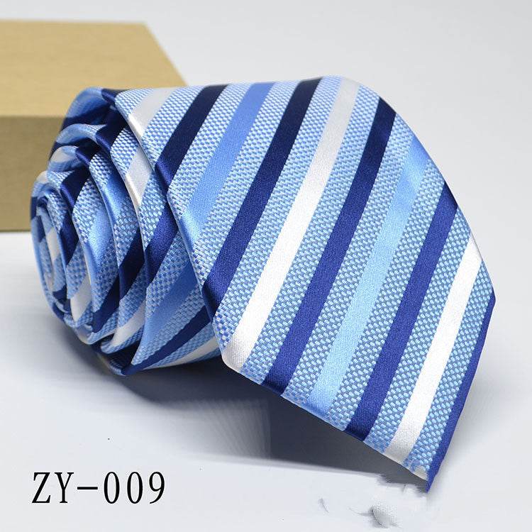 Buycenter Men's 1200D Striped Tie - Elegant Jacquard Style, Various Colors - Buy Center US