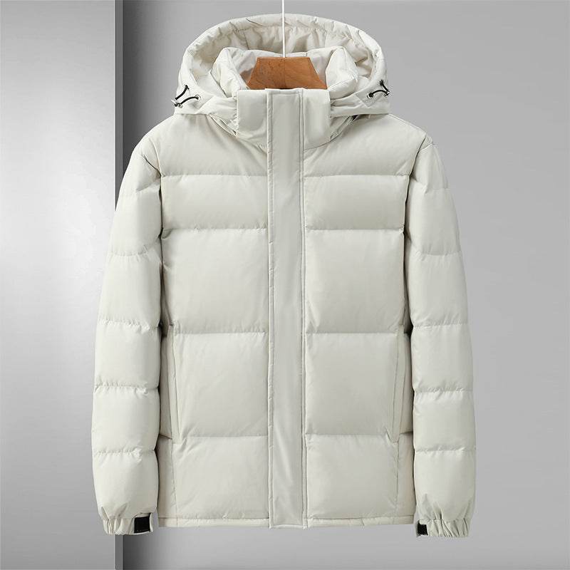 Buycenter Men's Winter Down Jacket - Hooded, Loose Fit, Polyester Fiber - Buy Center US
