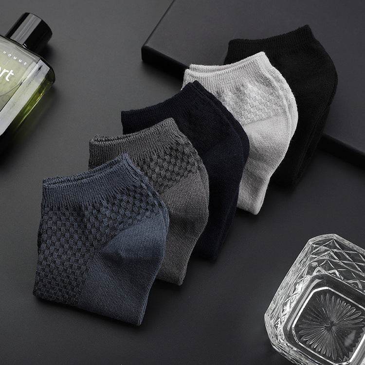 Buycenter Men's Ankle Socks - Bamboo Fiber, Plaid, Short Tube Design - Buy Center US
