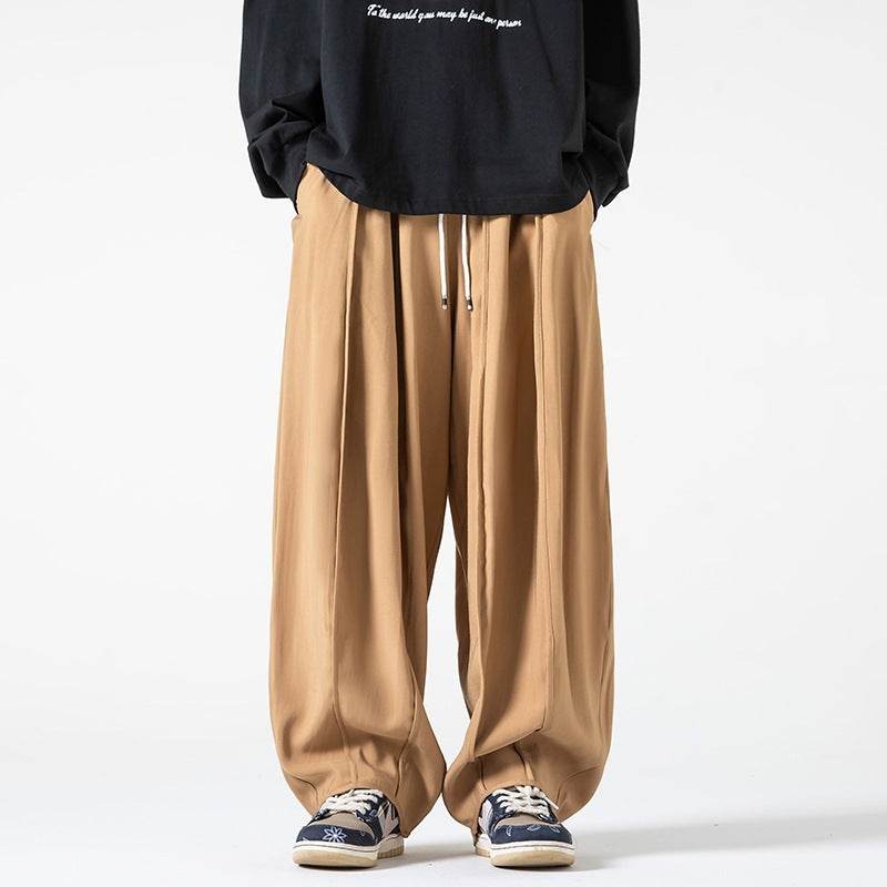 Men's Loose Wide Leg Cargo Bloomers - Solid Color, Multiple Sizes Available - Buy Center US