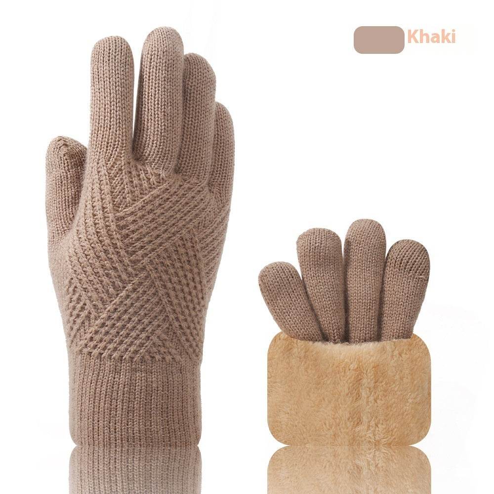 Double Layer Thermal Touch Screen Gloves - Windproof & Fleece-Lined Winter Wear - Buy Center US