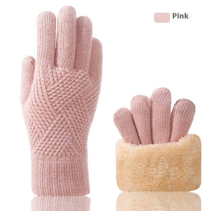 Double Layer Thermal Touch Screen Gloves - Windproof & Fleece-Lined Winter Wear - Buy Center US