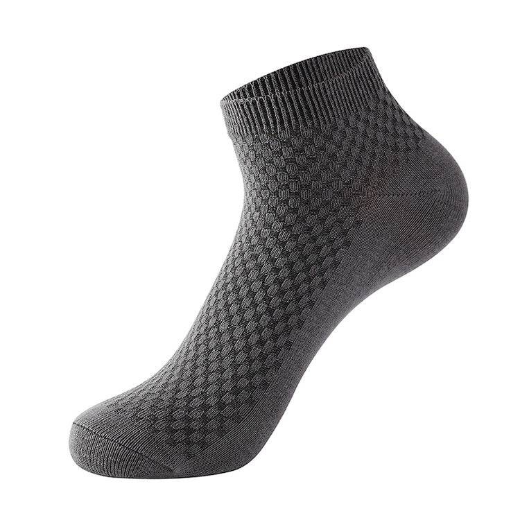 Buycenter Men's Ankle Socks - Bamboo Fiber, Plaid, Short Tube Design - Buy Center US